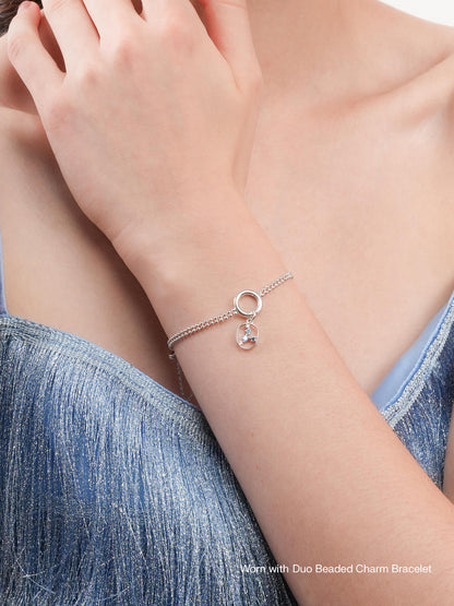 Cancer Charm Zodiac Charm Jewelry S925 Silver Rhodium Worn With – Mondays Made Flower & Birthstone Jewelry Singapore