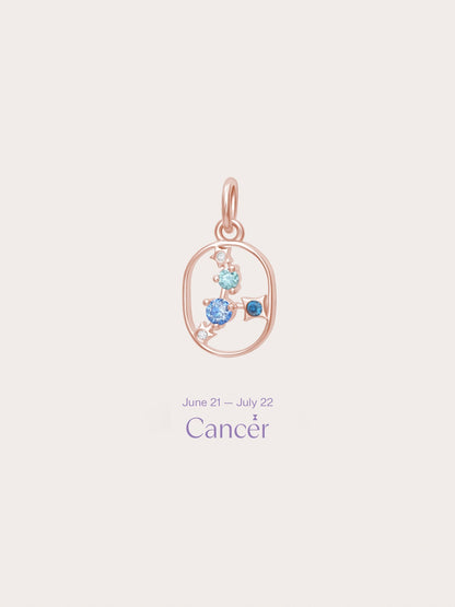 Cancer Charm 18K Rose Gold (1) – Mondays Made Flower & Birthstone Jewelry Singapore