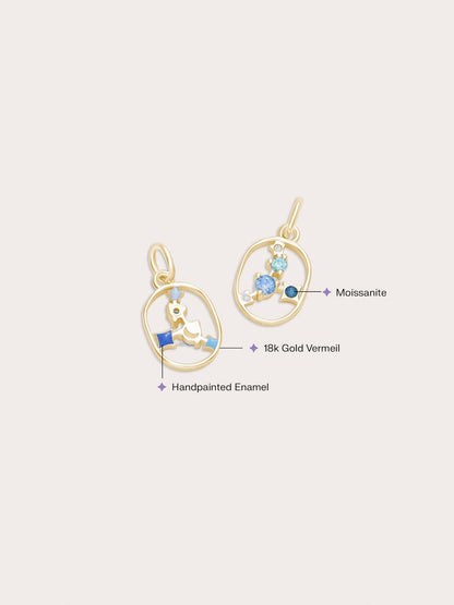 Cancer Charm 18K Gold (2) – Mondays Made Flower & Birthstone Jewelry Singapore