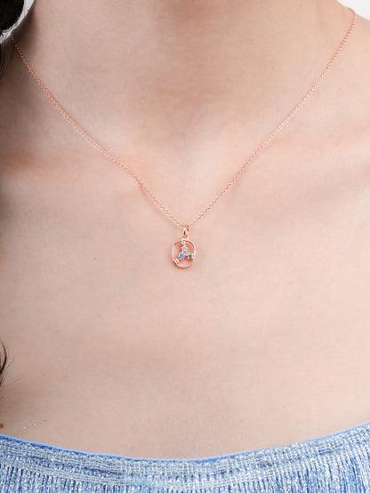 Cancer Necklace Zodiac Jewelry 18K Rose Gold (1) – Mondays Made Flower & Birthstone Jewelry Singapore