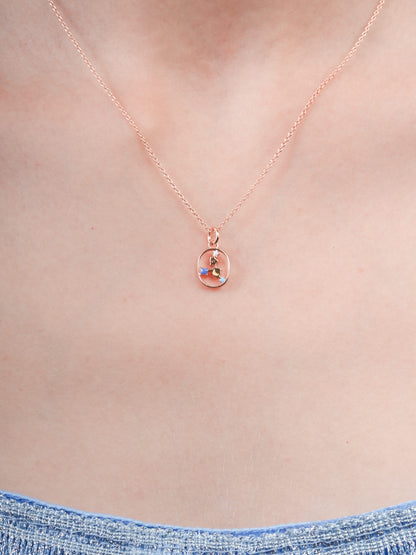 Cancer Necklace Zodiac Jewelry 18K Rose Gold (3) – Mondays Made Flower & Birthstone Jewelry Singapore