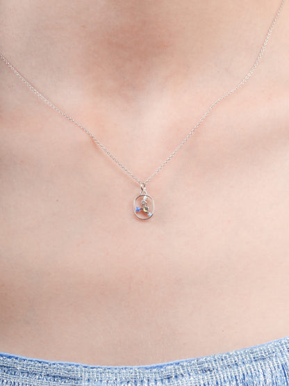 Cancer Necklace Zodiac Jewelry S925 Silver Rhodium (3) – Mondays Made Flower & Birthstone Jewelry Singapore