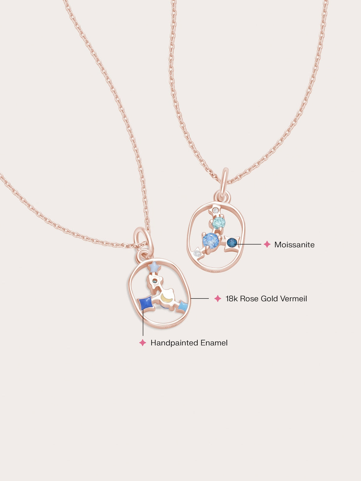 Cancer Necklace 18K Rose Gold (2) – Mondays Made Flower & Birthstone Jewelry Singapore