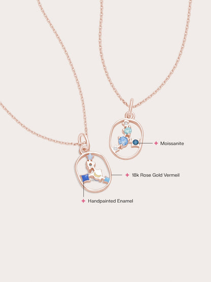 Cancer Necklace 18K Rose Gold (2) – Mondays Made Flower & Birthstone Jewelry Singapore