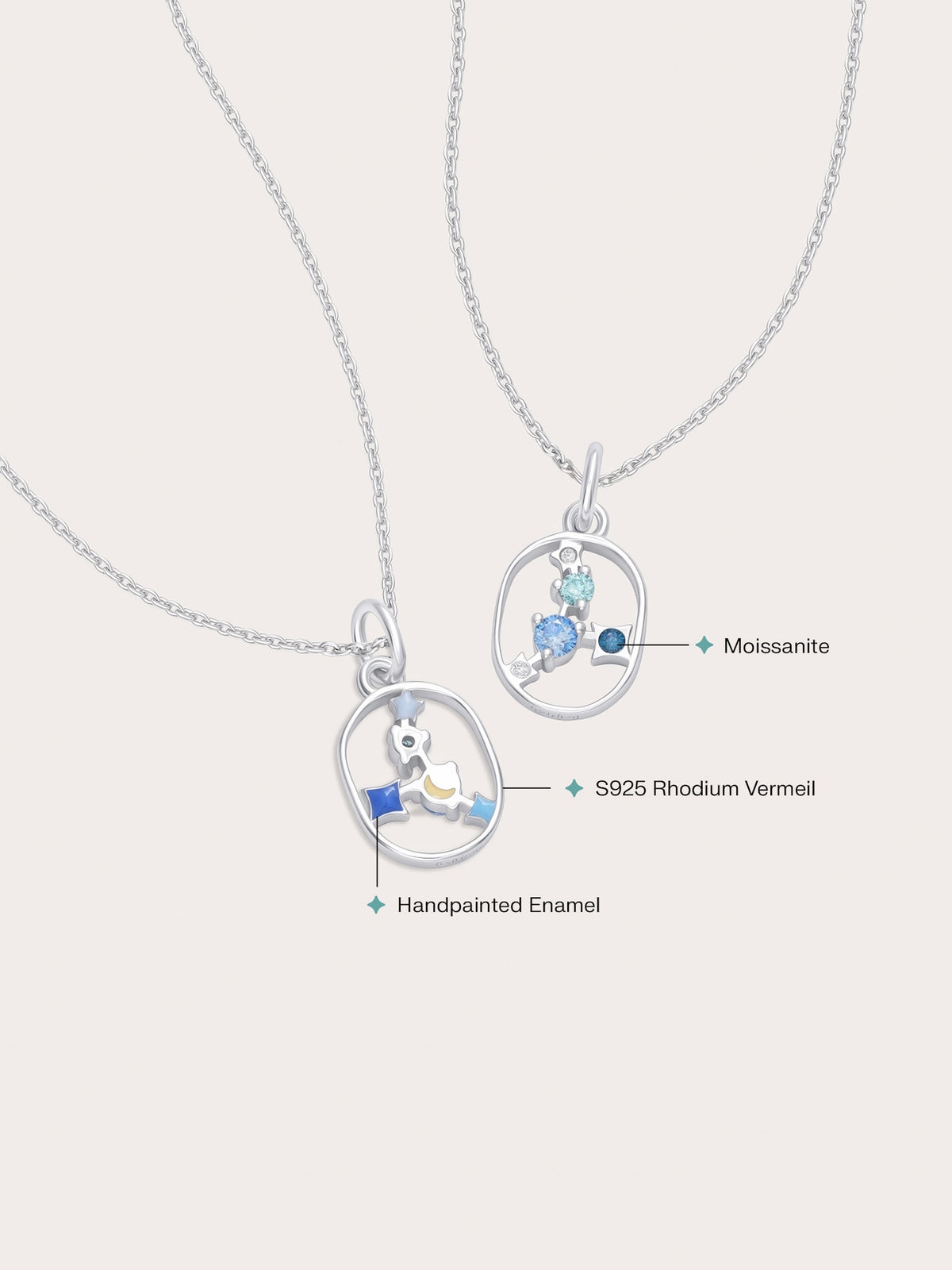 Cancer Necklace S925 Silver Rhodium (2) – Mondays Made Flower & Birthstone Jewelry Singapore