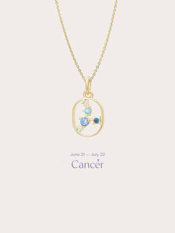 Cancer Necklace 18K Gold (1) – Mondays Made Flower & Birthstone Jewelry Singapore