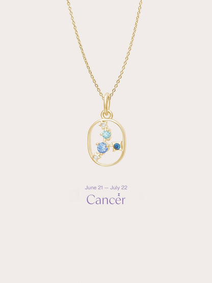 Cancer Necklace 18K Gold (1) – Mondays Made Flower & Birthstone Jewelry Singapore
