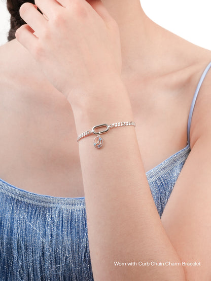 Capricorn Charm Zodiac Charm Jewelry S925 Silver Rhodium Worn With – Mondays Made Flower & Birthstone Jewelry Singapore