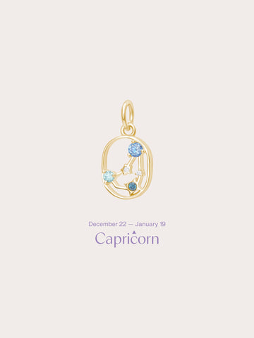 Capricorn Charm 18K Gold (1) – Mondays Made Flower & Birthstone Jewelry Singapore