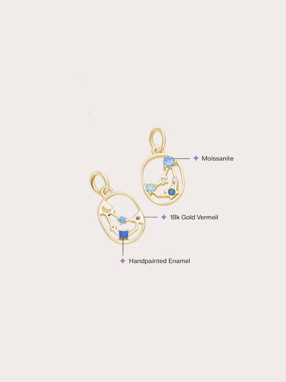 Capricorn Charm 18K Gold (2) – Mondays Made Flower & Birthstone Jewelry Singapore