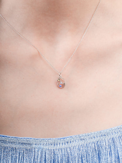 Capricorn Necklace Zodiac Jewelry S925 Silver Rhodium (3) – Mondays Made Flower & Birthstone Jewelry Singapore