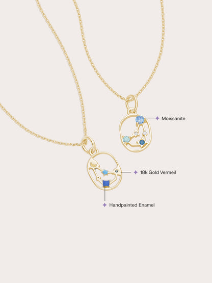 Capricorn Necklace 18K Gold (2) – Mondays Made Flower & Birthstone Jewelry Singapore