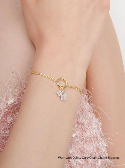Carved Hydrangea Charm Worn With 18K Gold – Mondays Made Flower & Birthstone Jewelry Singapore