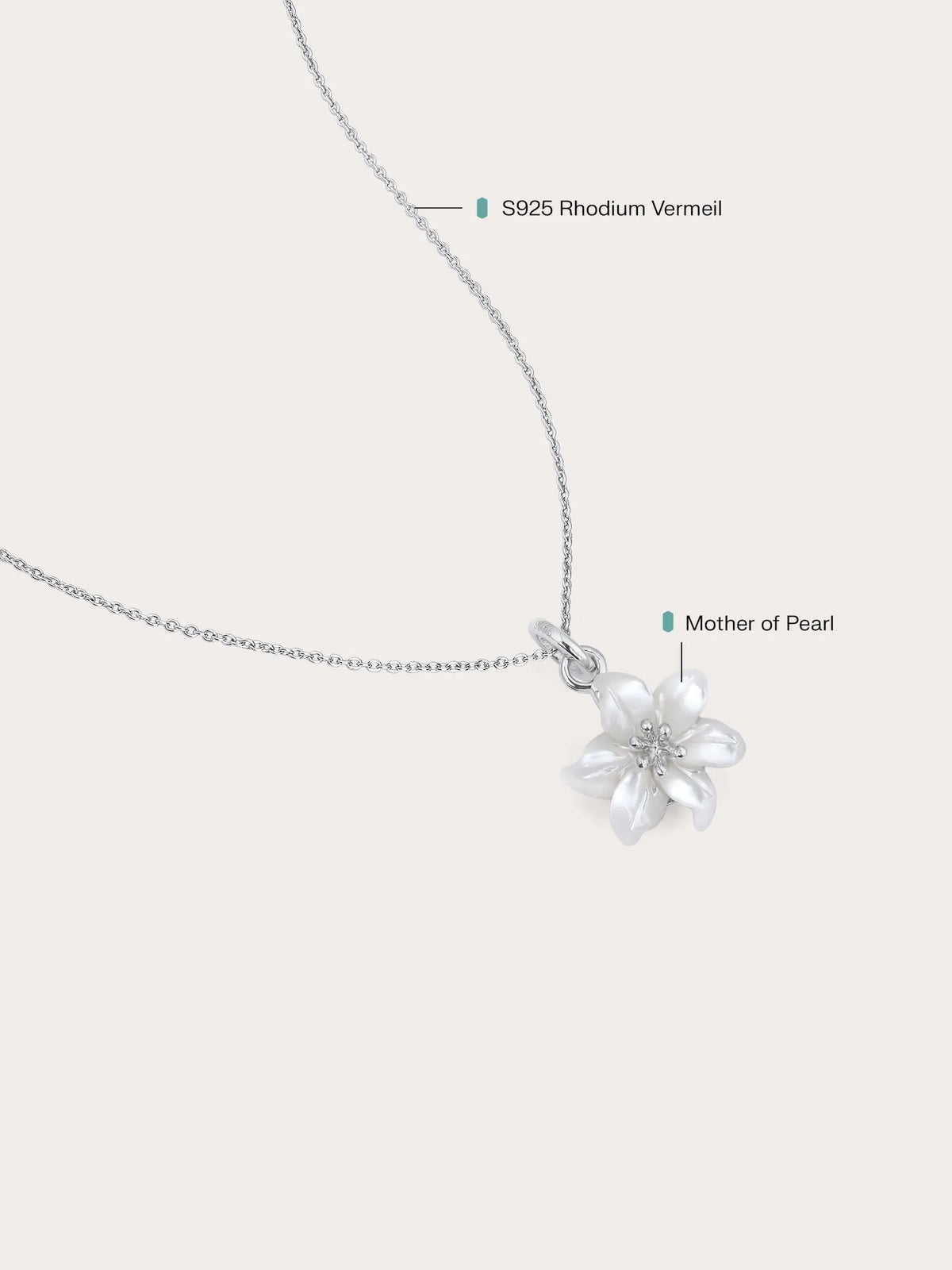 Carved Lily Necklace
