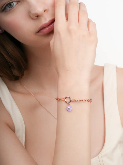 Carved Aster Charm 18K Rose Gold (2) – Mondays Made Flower & Birthstone Jewelry Singapore
