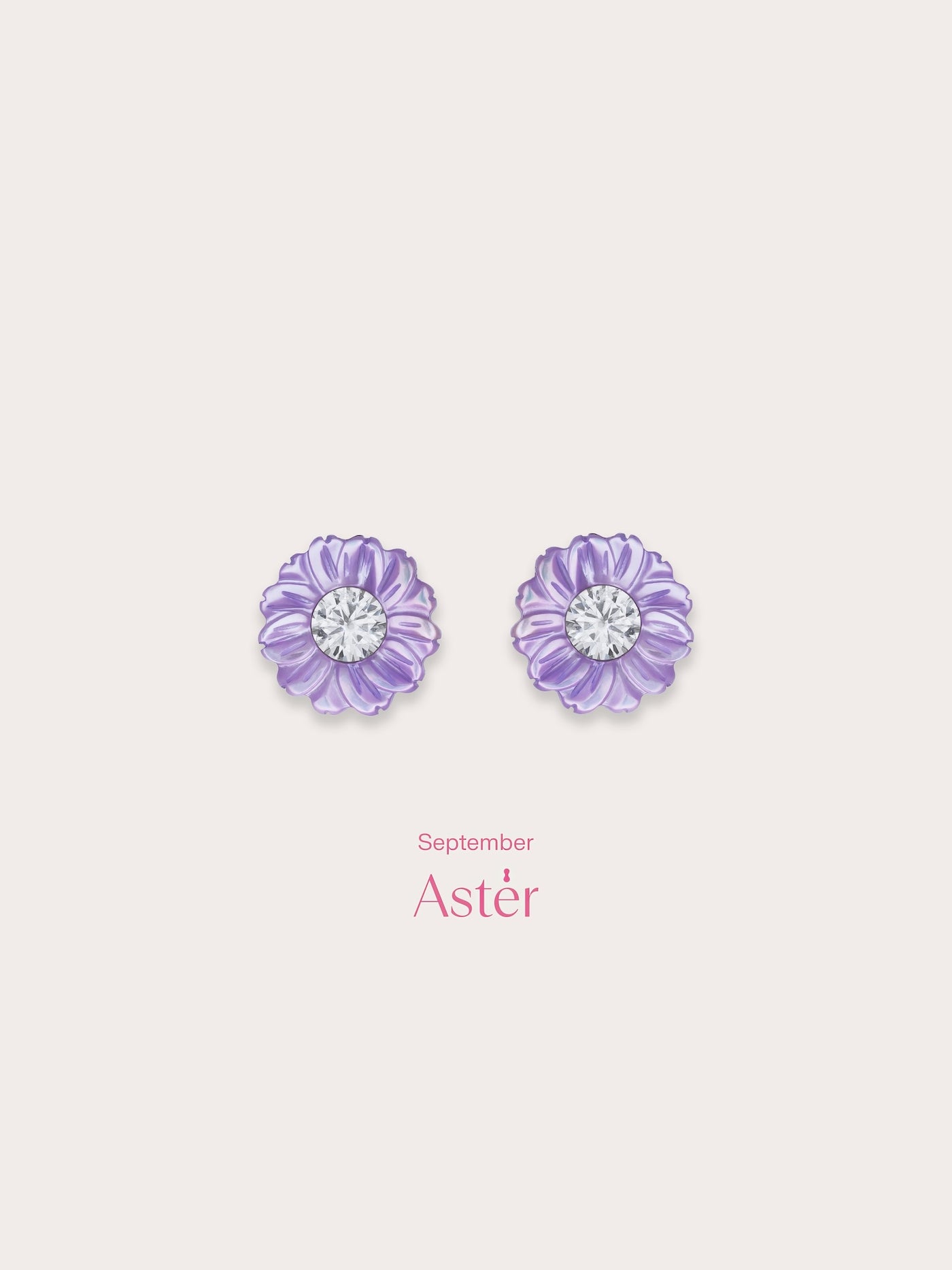 Carved Aster Stud Earrings 18K Gold (2) – Mondays Made Flower & Birthstone Jewelry Singapore