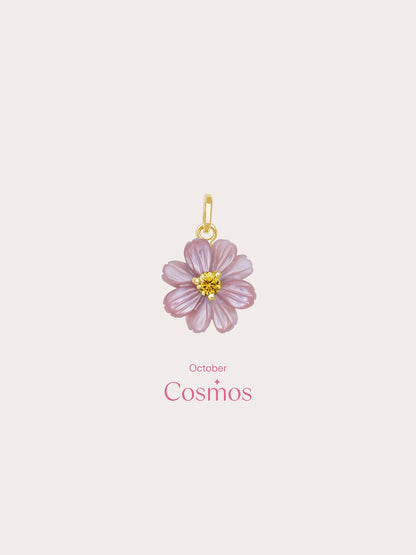 Carved Cosmos Charm 18K Gold (3) – Mondays Made Flower & Birthstone Jewelry Singapore