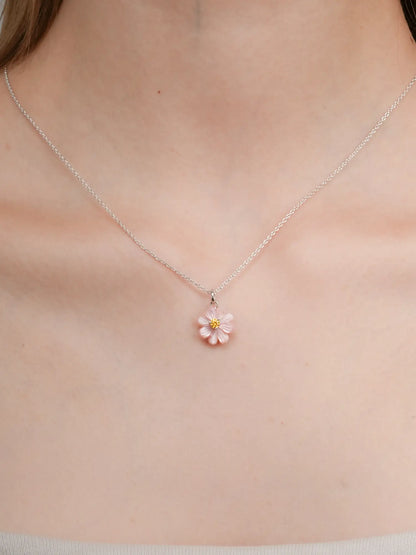 Carved Cosmos Necklace 18K Gold (3) – Mondays Made Flower & Birthstone Jewelry Singapore