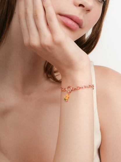Carved Daffodil Charm 18K Rose Gold (3) – Mondays Made Flower & Birthstone Jewelry Singapore