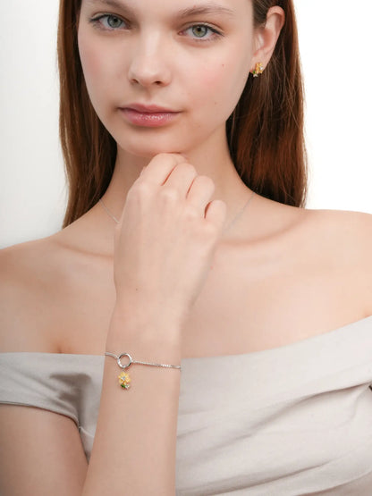 Carved Daffodil Charm S925 Silver Rhodium (2) – Mondays Made Flower & Birthstone Jewelry Singapore
