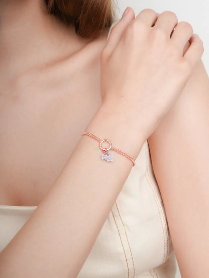 Carved Hydrangea Cluster Charm 18K Rose Gold (1) – Mondays Made Flower & Birthstone Jewelry Singapore