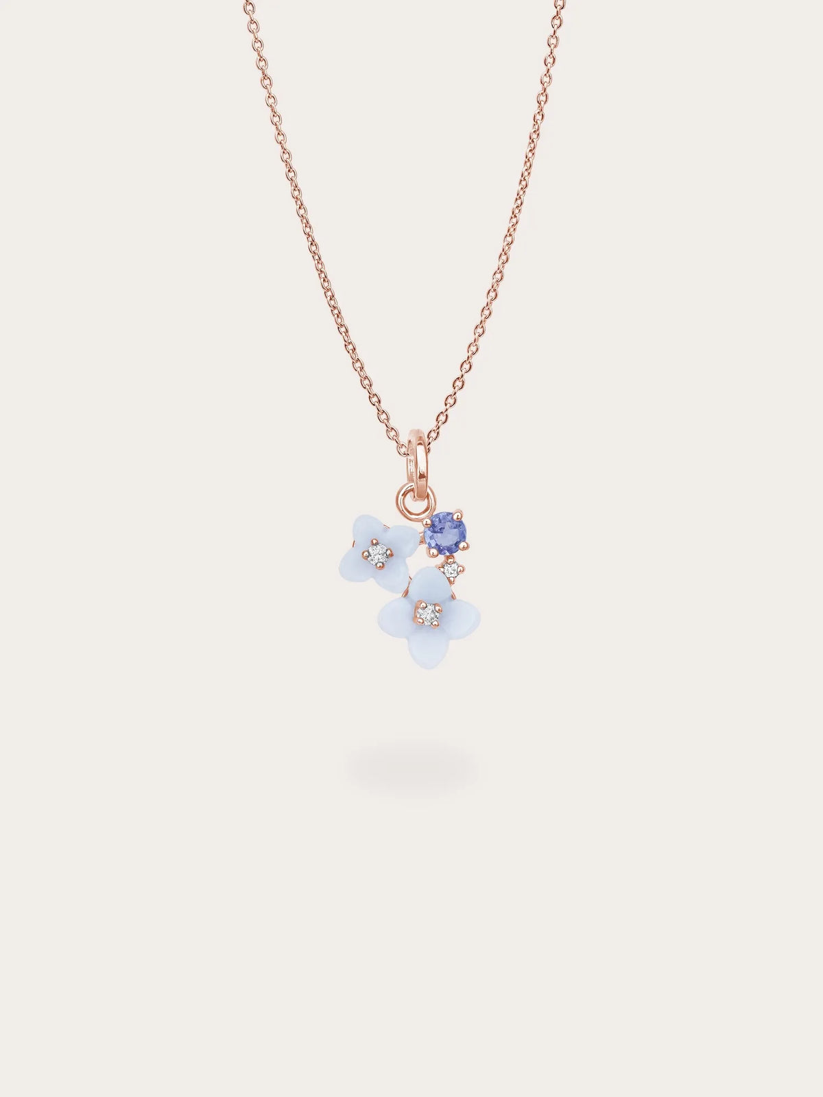 Carved Hydrangea Necklace and Earrings Set