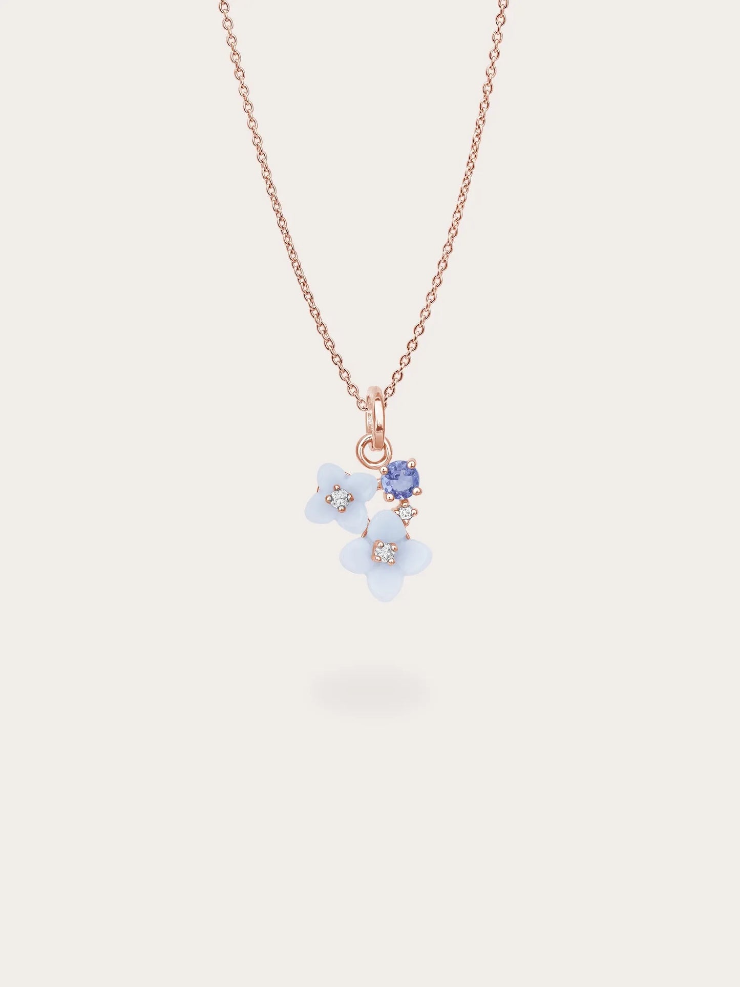 Carved Hydrangea Necklace and Earrings Set