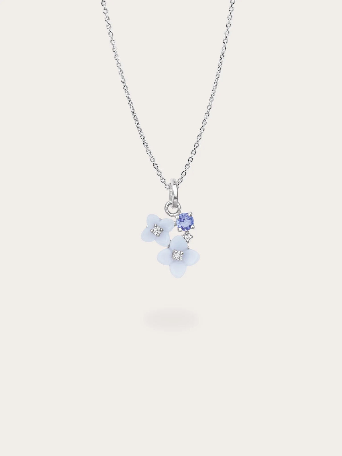 Carved Hydrangea Necklace and Earrings Set