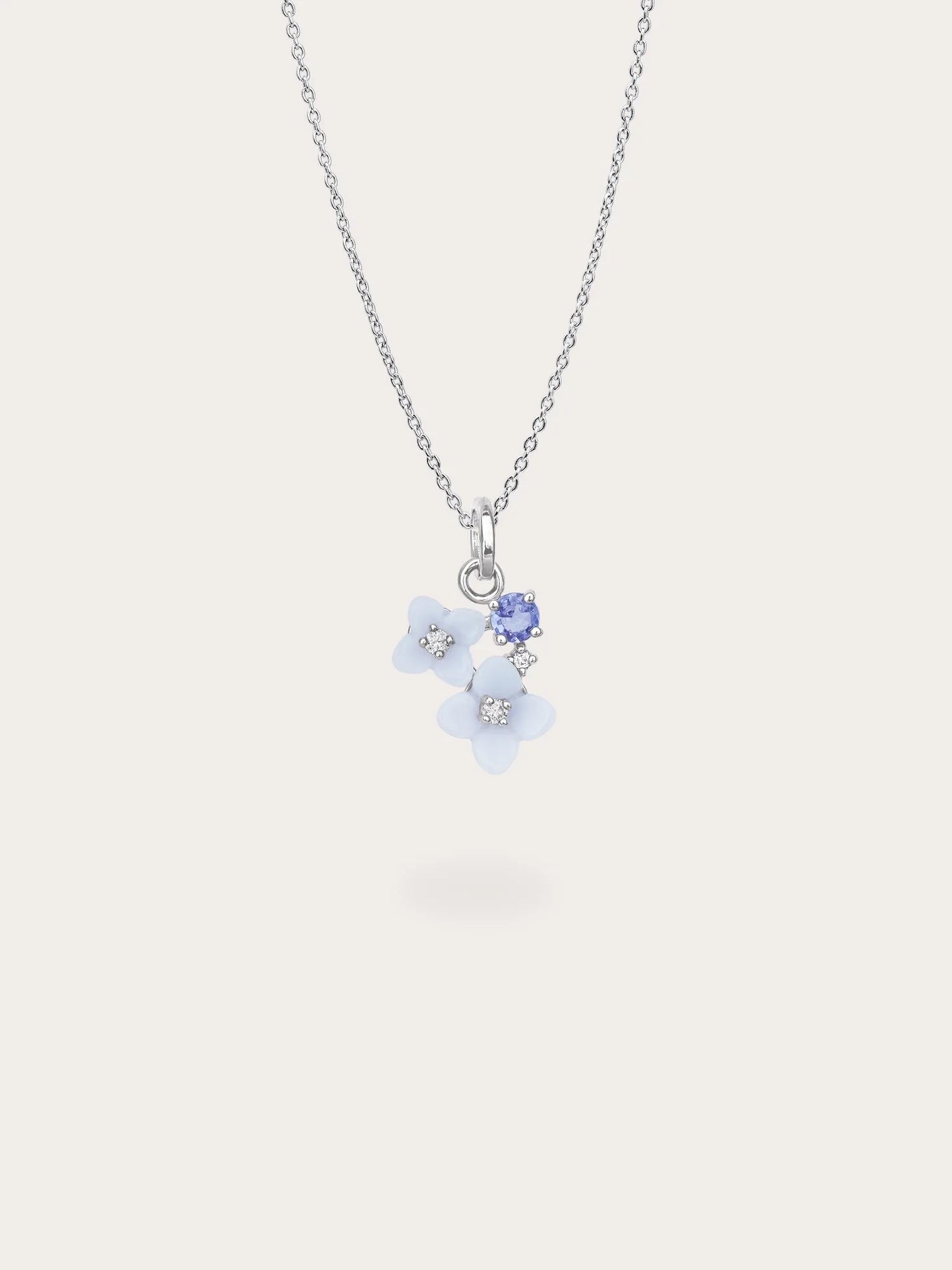 Carved Hydrangea Necklace and Earrings Set