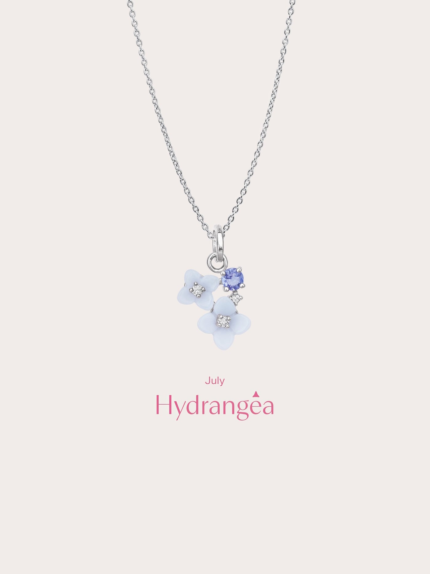 <p>Carved Hydrangea Cluster <em>Necklace</em></p>