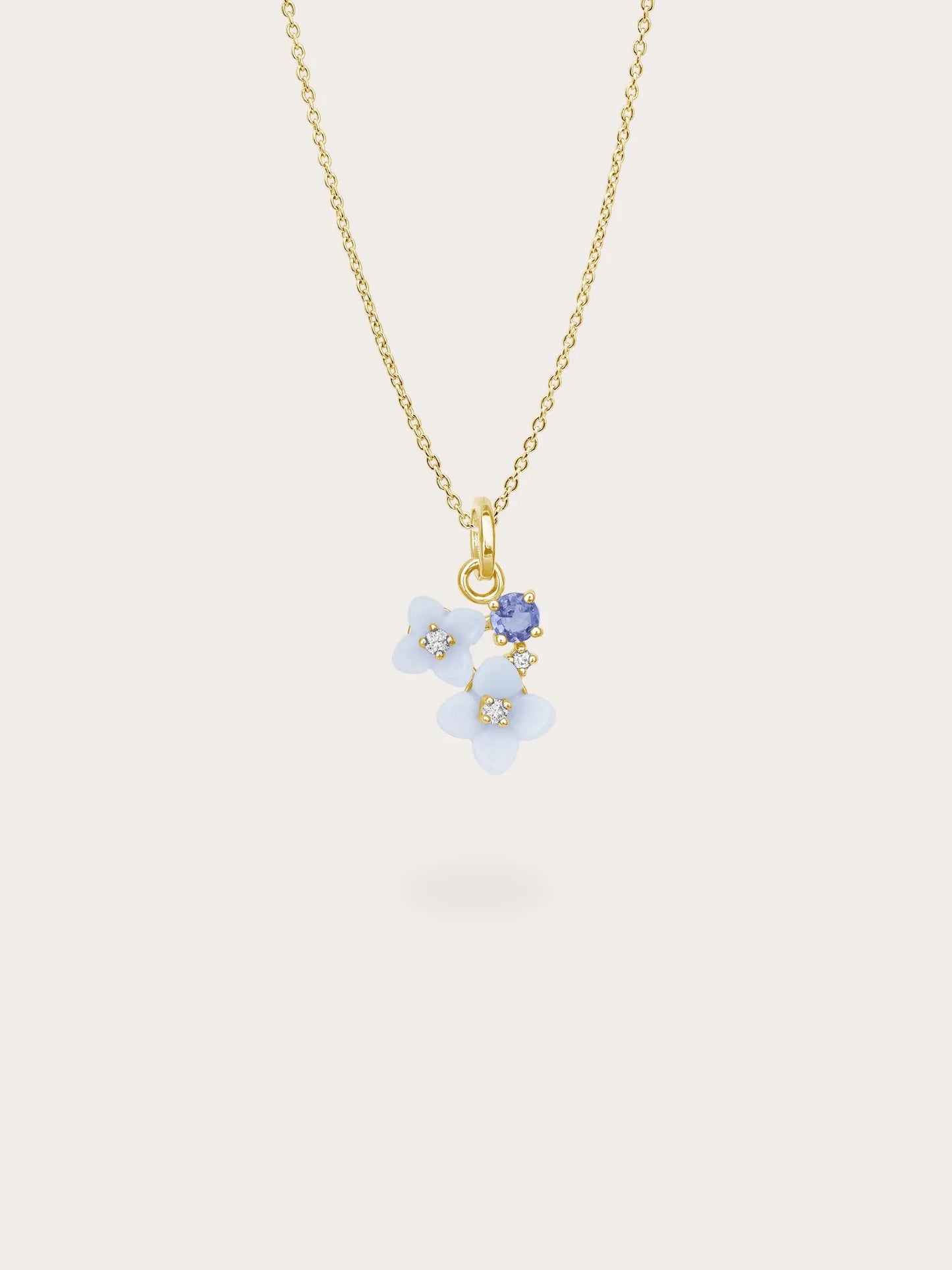 Carved Hydrangea Necklace and Earrings Set