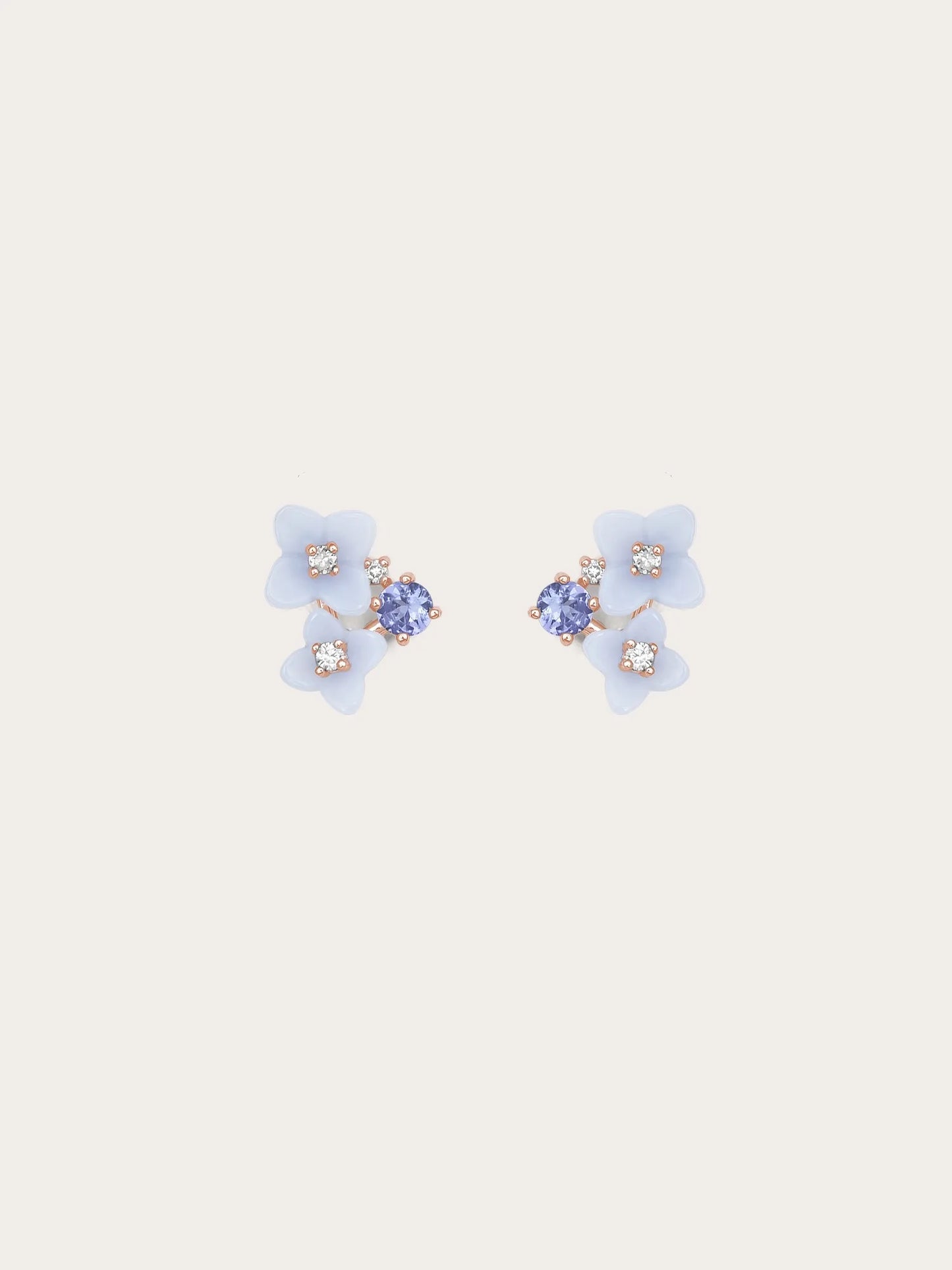Carved Hydrangea Necklace and Earrings Set