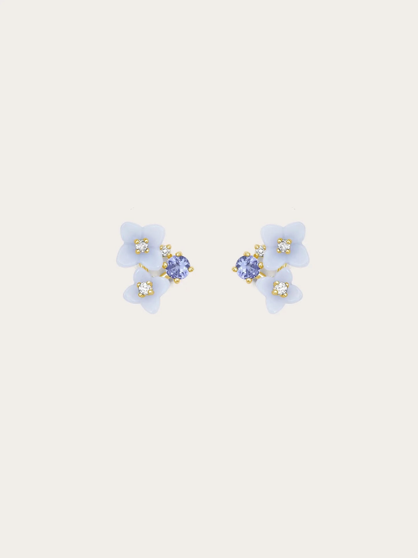 Carved Hydrangea Necklace and Earrings Set