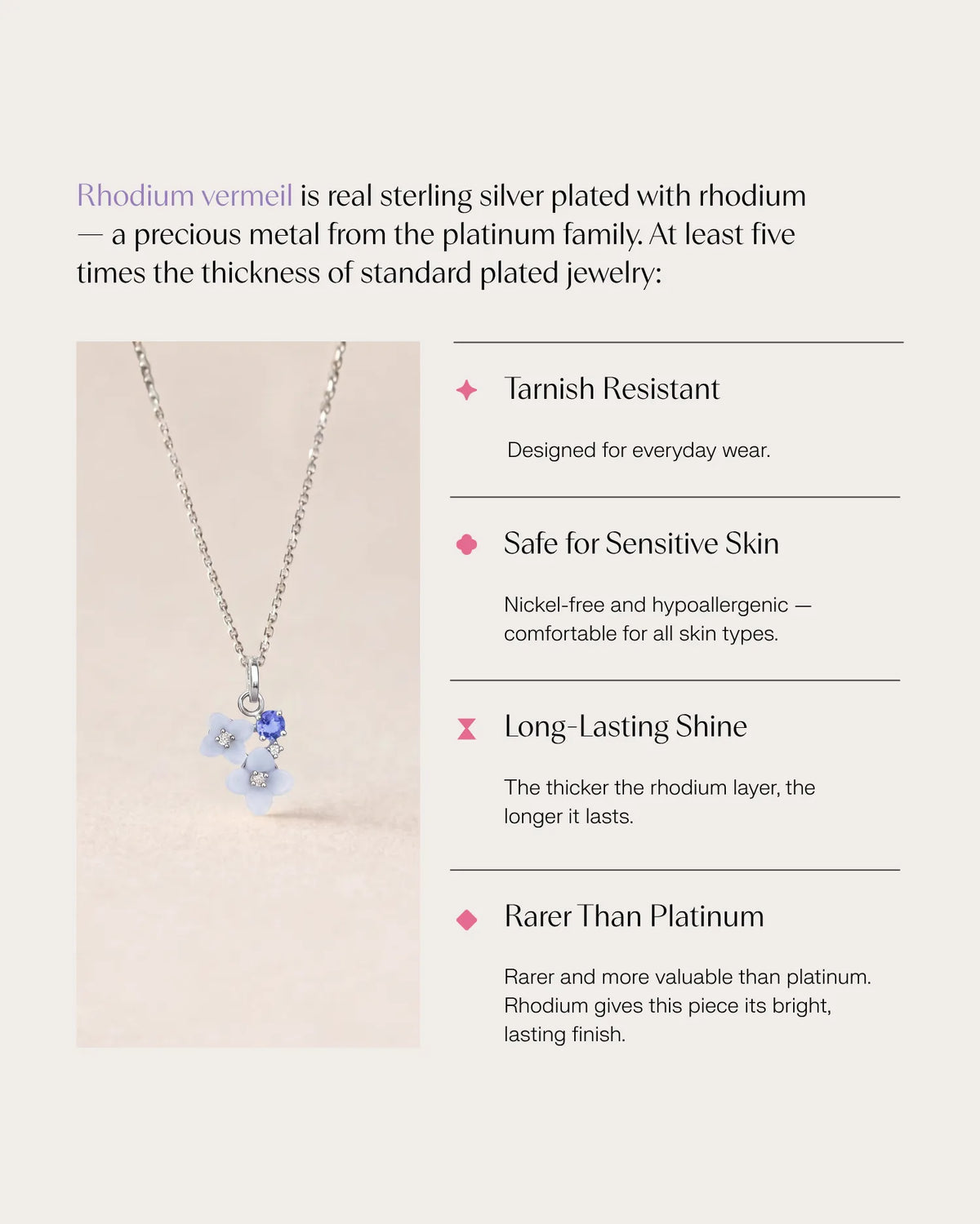 Carved Hydrangea Cluster Necklace