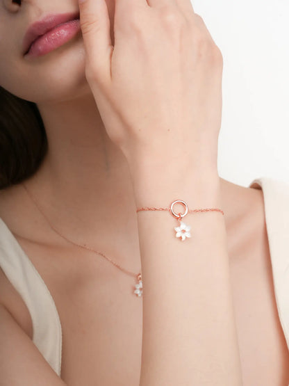 Carved Lily Charm 18K Rose Gold (2) – Mondays Made Flower & Birthstone Jewelry Singapore
