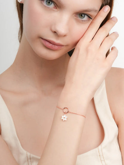 Carved Lily Charm 18K Rose Gold (3) – Mondays Made Flower & Birthstone Jewelry Singapore
