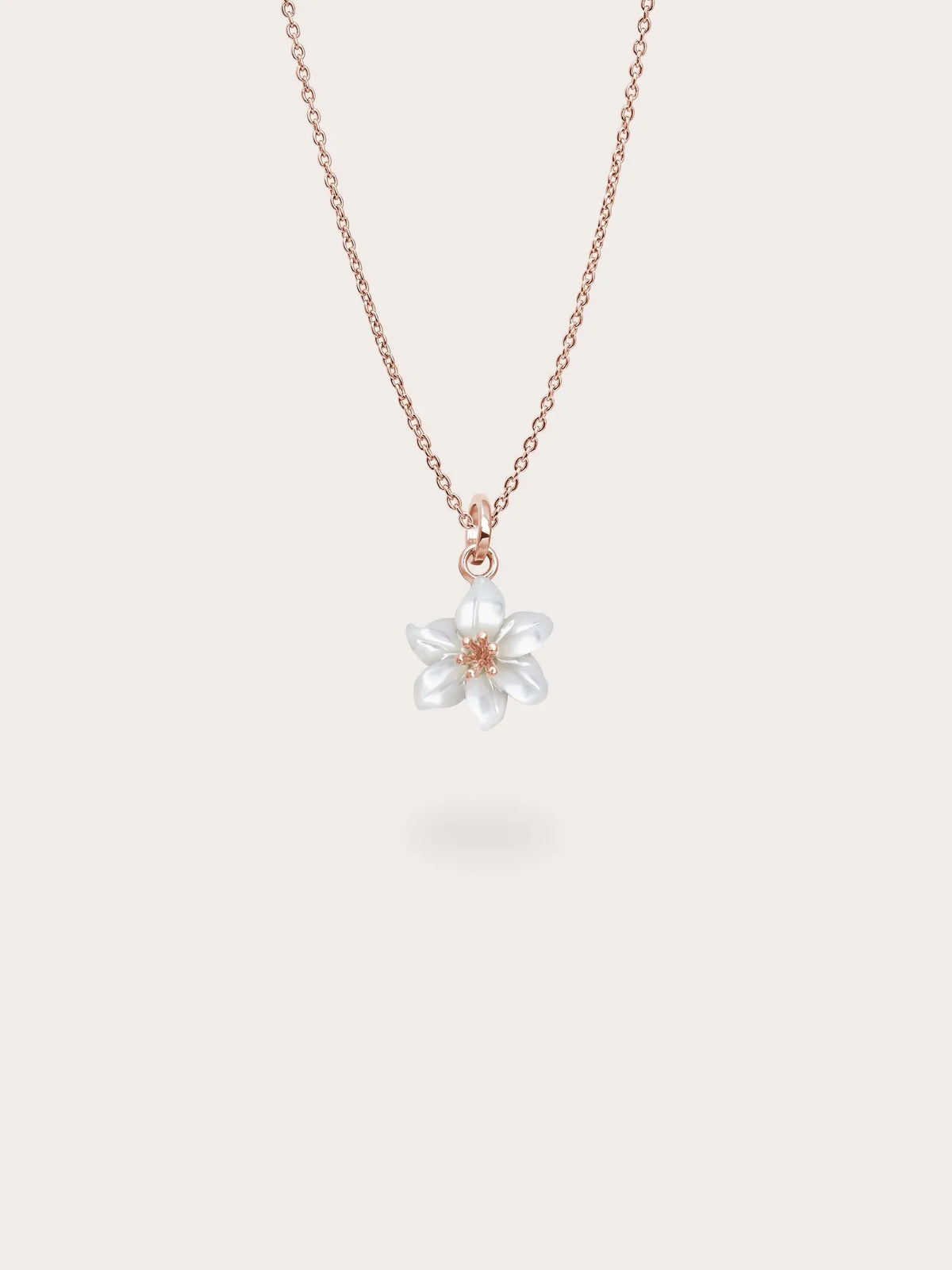 Carved Lily Necklace and Earrings Set