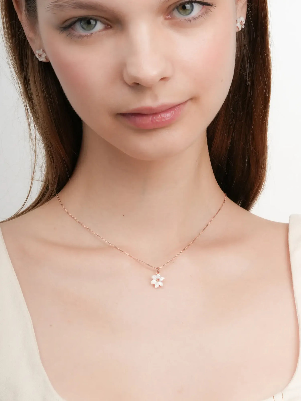 Carved Lily Necklace