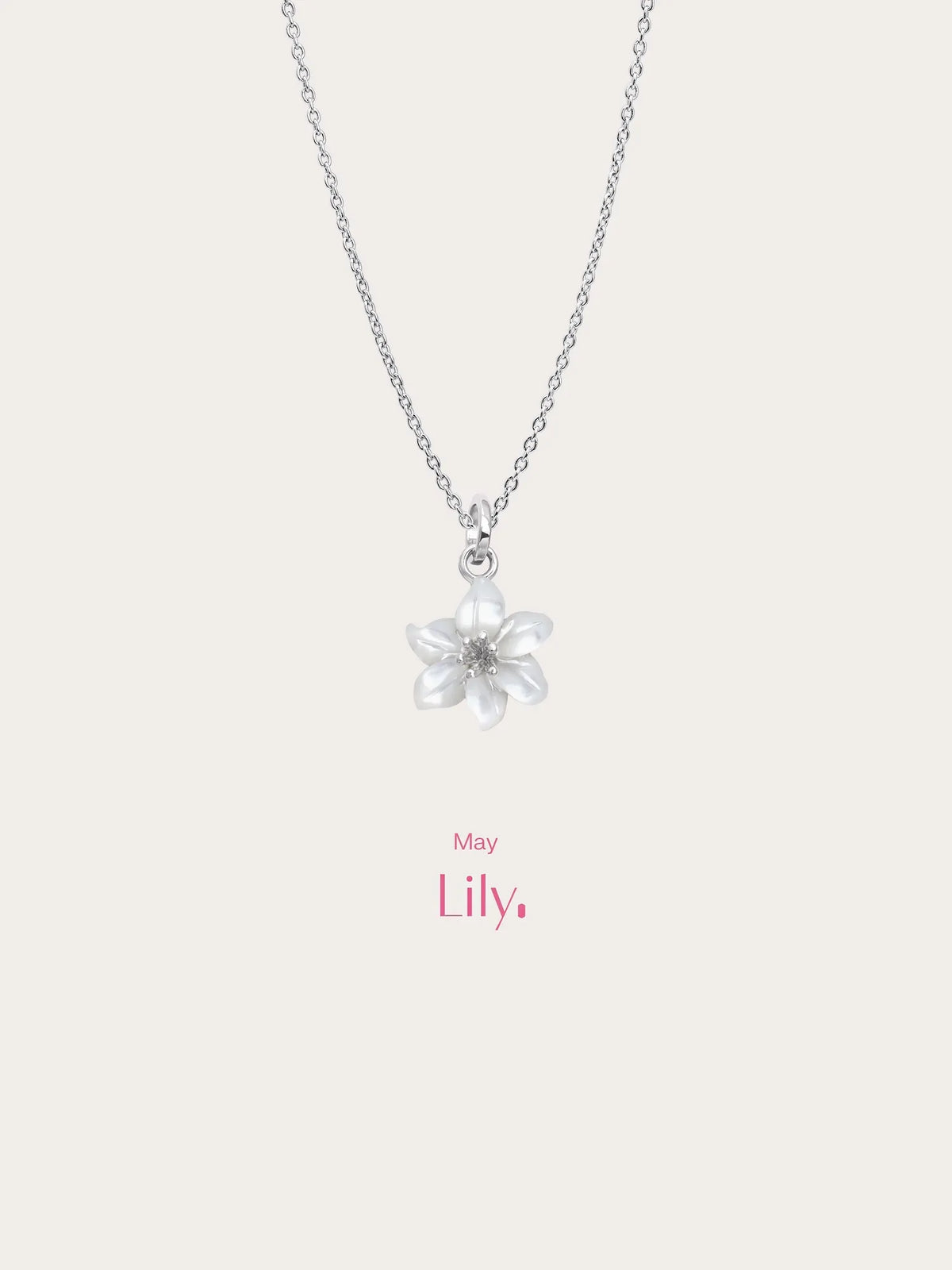 Carved Lily Necklace