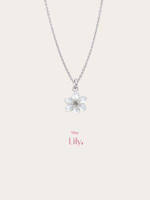 Carved Lily Necklace