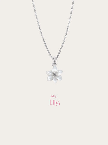 Carved Lily Necklace