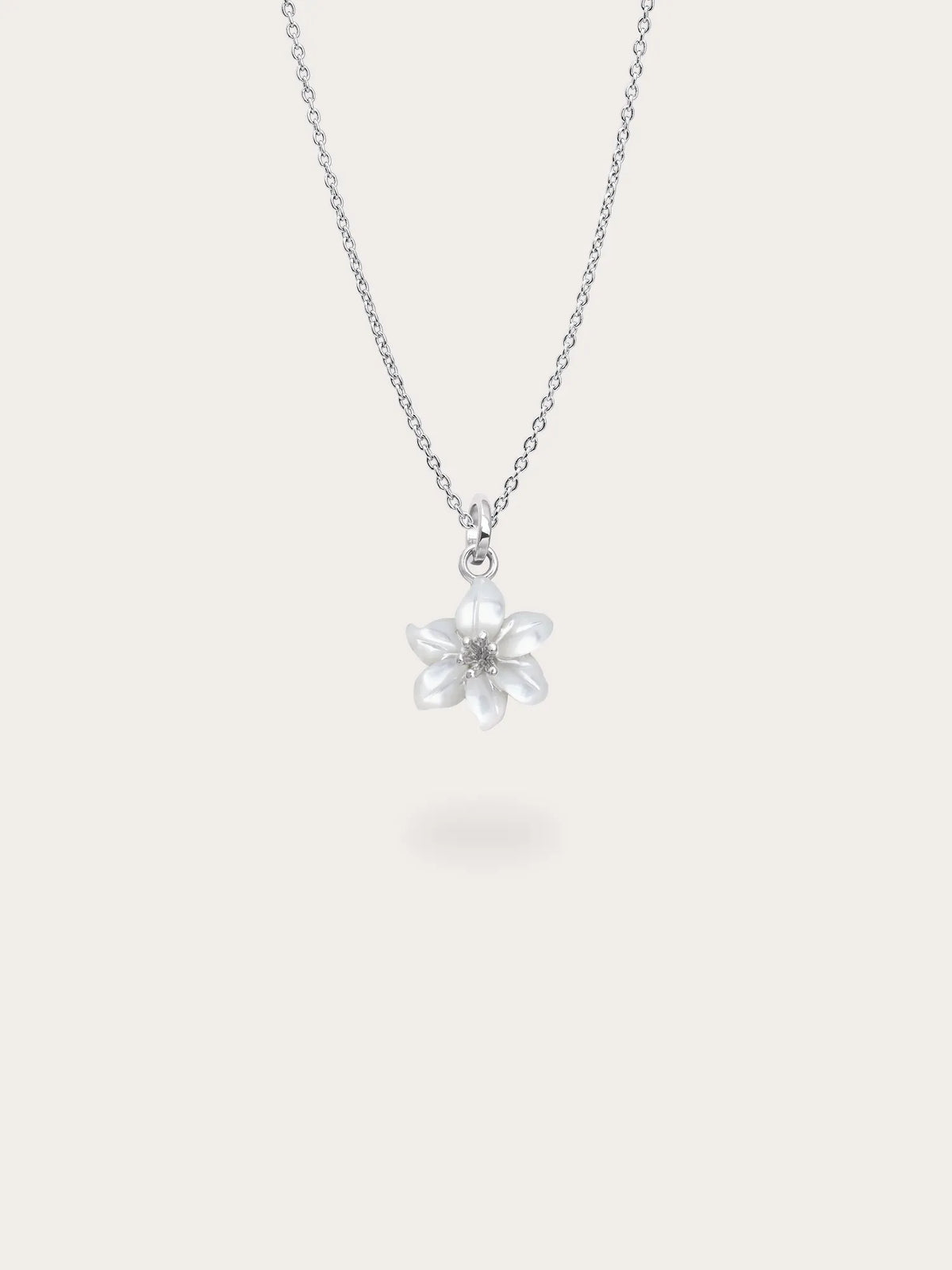 Carved Lily Necklace and Earrings Set