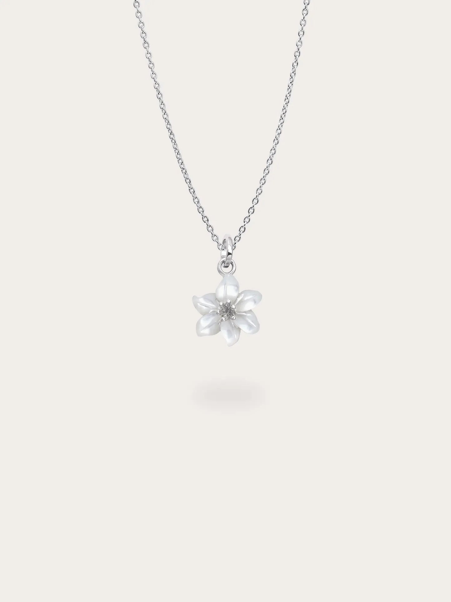 Carved Lily Necklace and Earrings Set