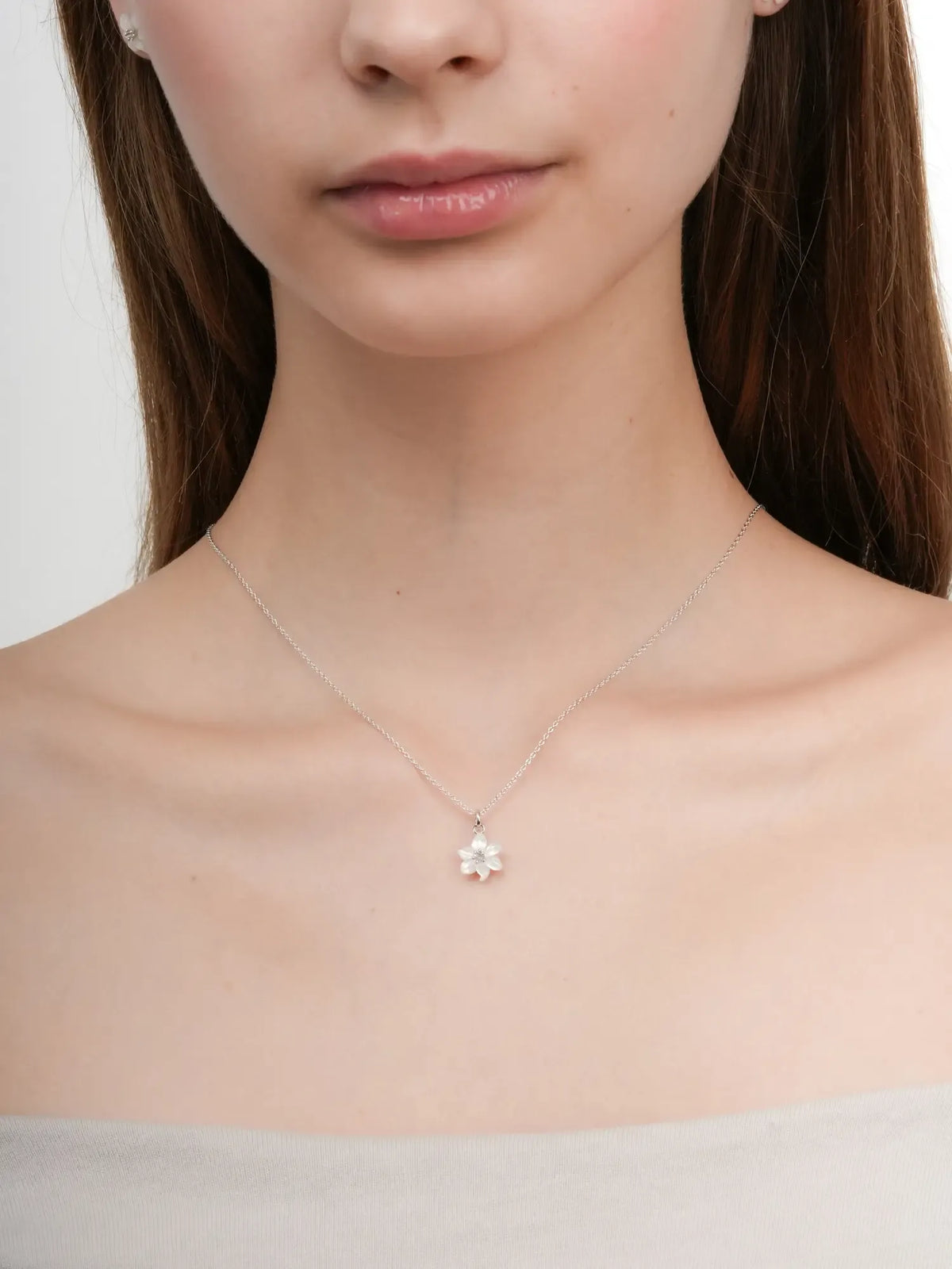 Carved Lily Necklace