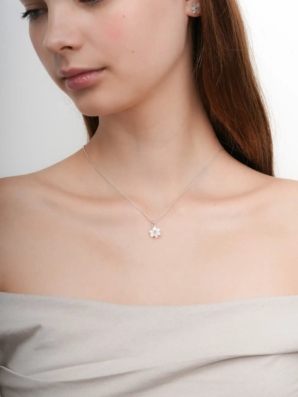 Carved Lily Necklace