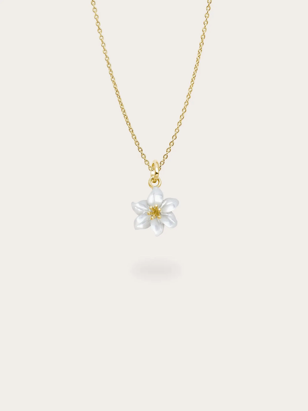 Carved Lily Necklace and Earrings Set