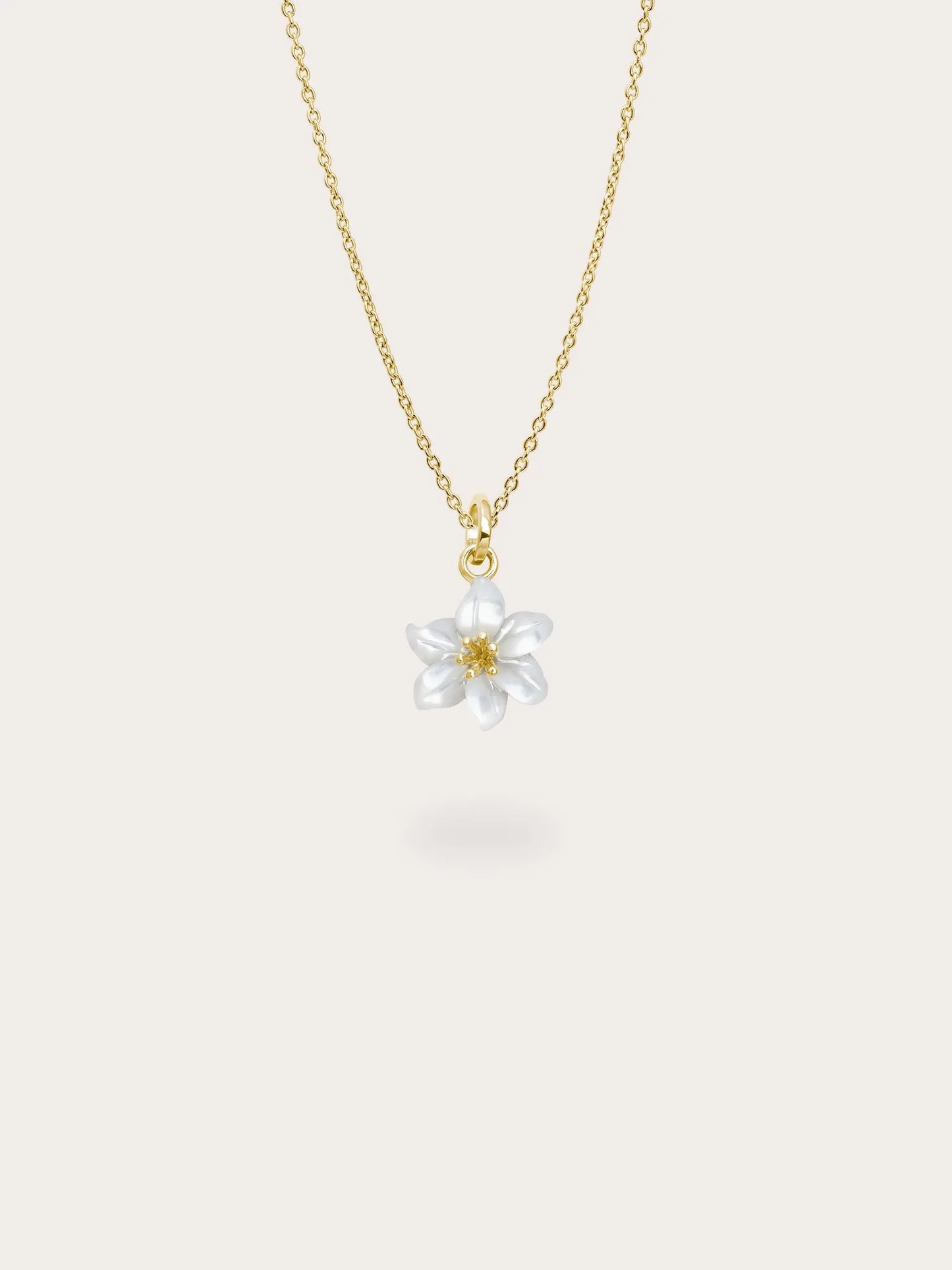 Carved Lily Necklace and Earrings Set