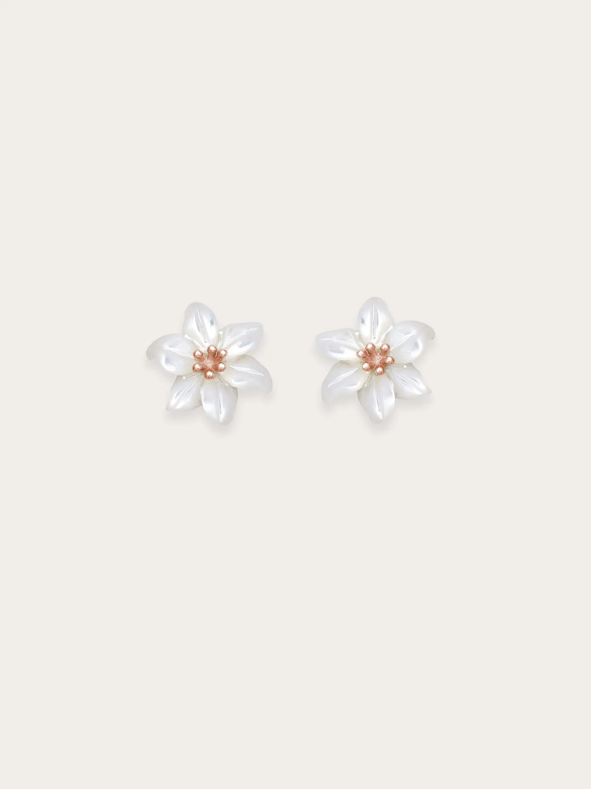 Carved Lily Necklace and Earrings Set
