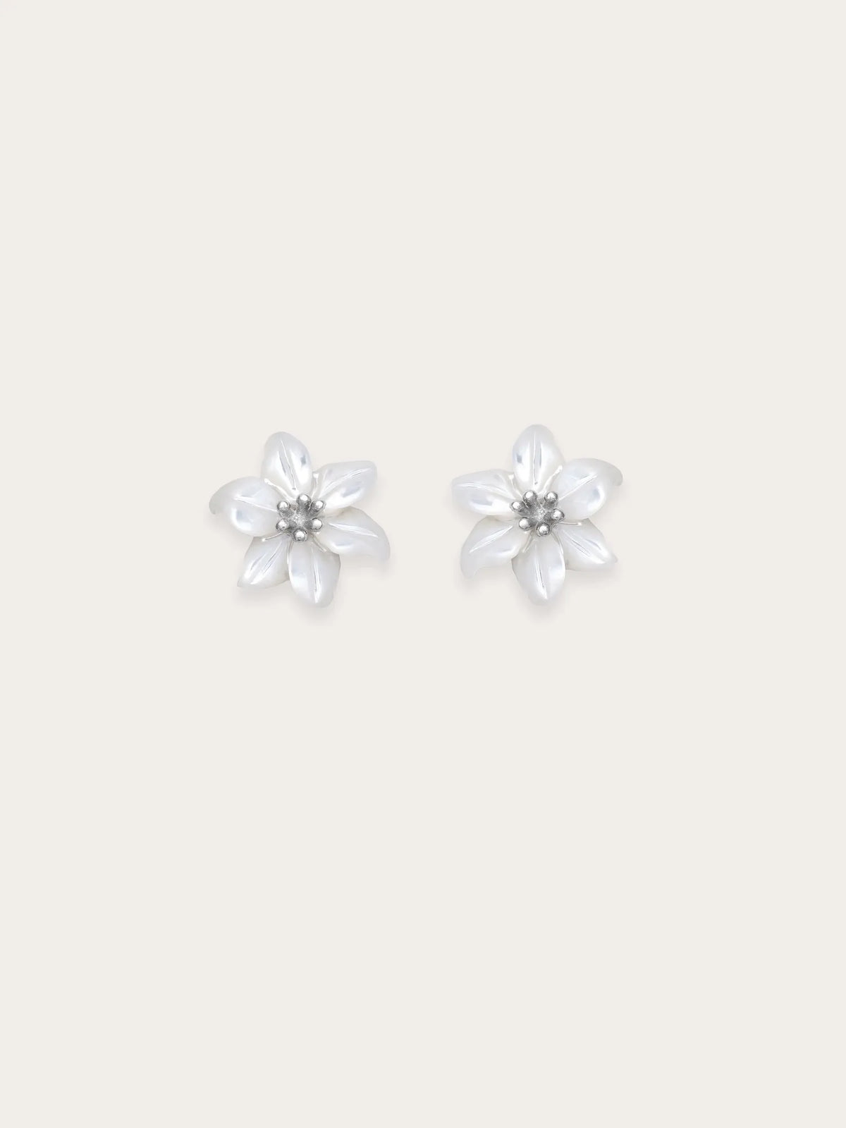 Carved Lily Necklace and Earrings Set
