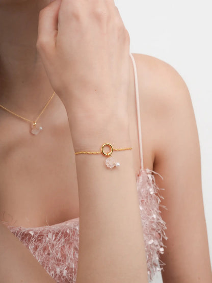 Carved Peony Charm 18K Gold (2) – Mondays Made Flower & Birthstone Jewelry Singapore